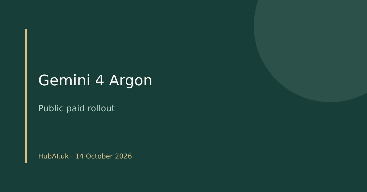 Gemini 4 Argon product identity card